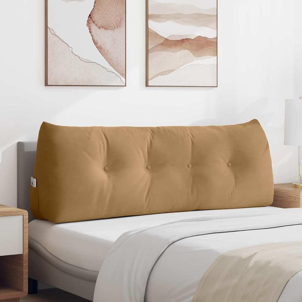 Rygpude Brun 140 x 24 x 50 cm Fløjl billede