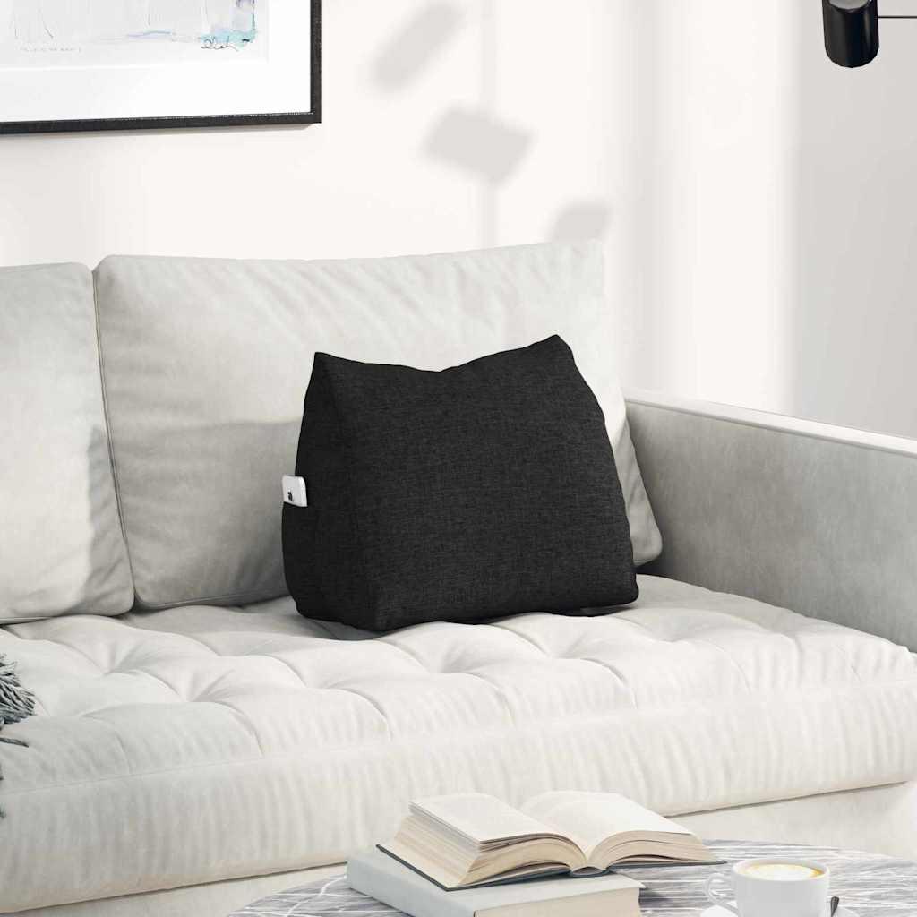 Rygpude Sort 45 x 20 x 35 cm Stof billede