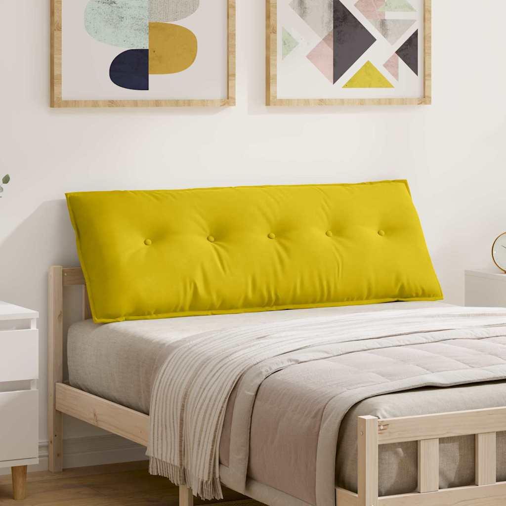 Rygpude Gul 140 x 50 cm Velourstof billede