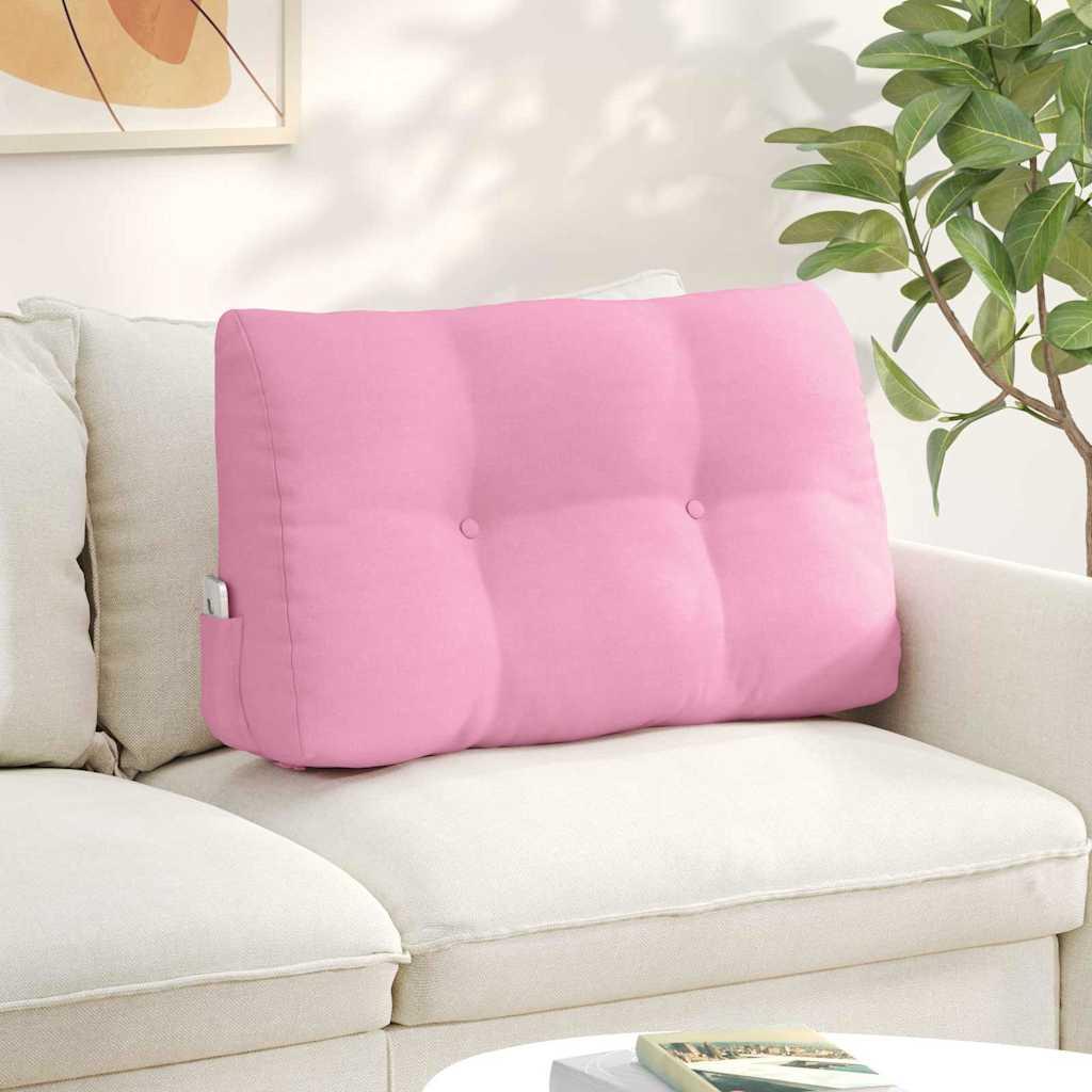 Rygpude Lyserød 80 x 24 x 50 cm Stof billede
