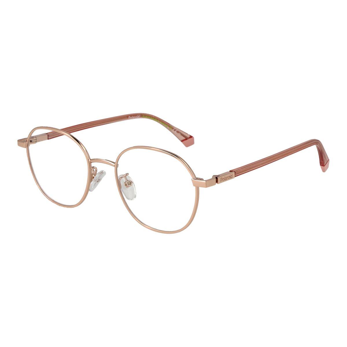 Polaroid brillestel - unisex rund/oval, rosaguld billede