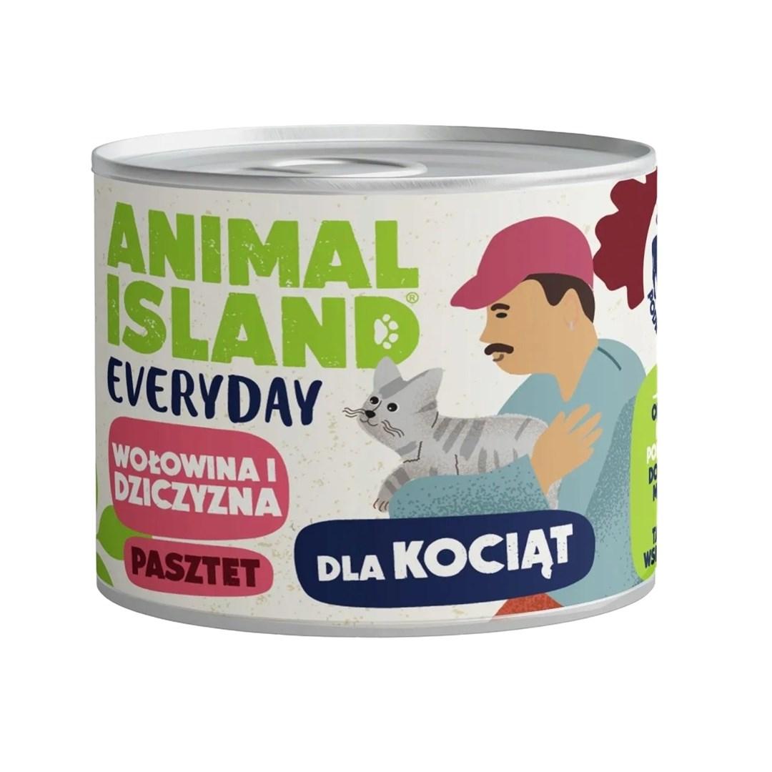 Vådfoder til killinger ANIMAL ISLAND Everyday – oksekød & vildt, 185 g billede