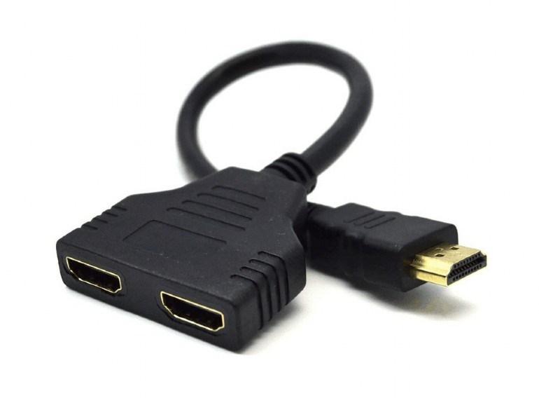 HDMI splitterkabel – Gembird, 1× han til 2× hun, sort billede