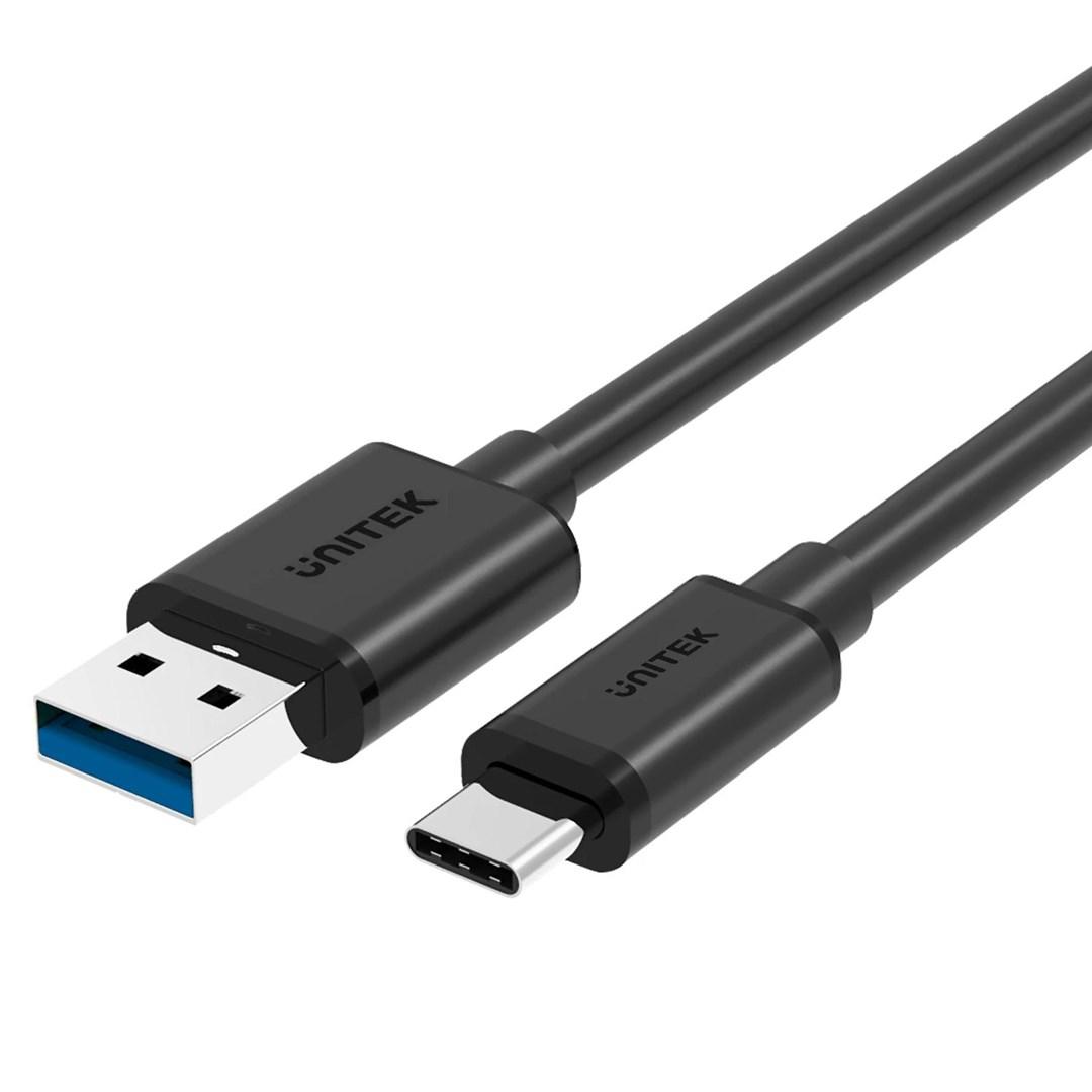 USB-C kabel 1 m – UNITEK USB-A til USB-C, USB 3.2 Gen 1, sort billede