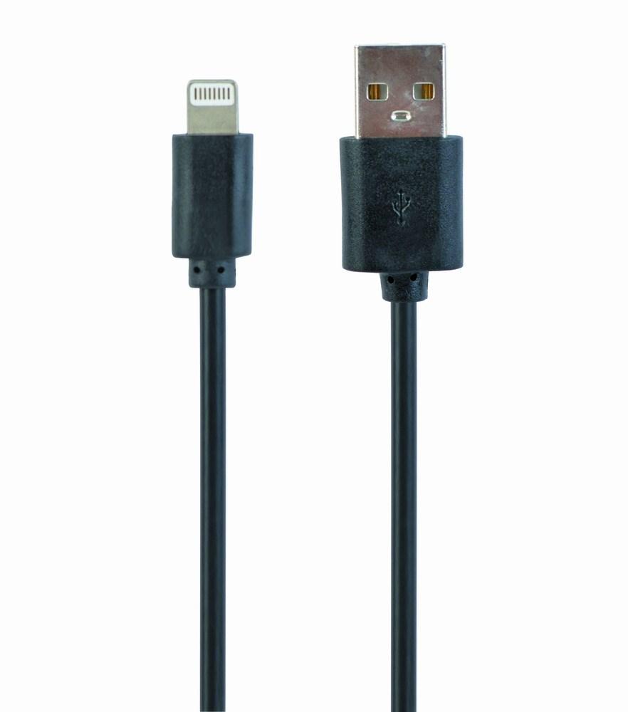 Lightning-kabel 1 m – Gembird, USB A til Micro‑USB B/Lightning, sort billede