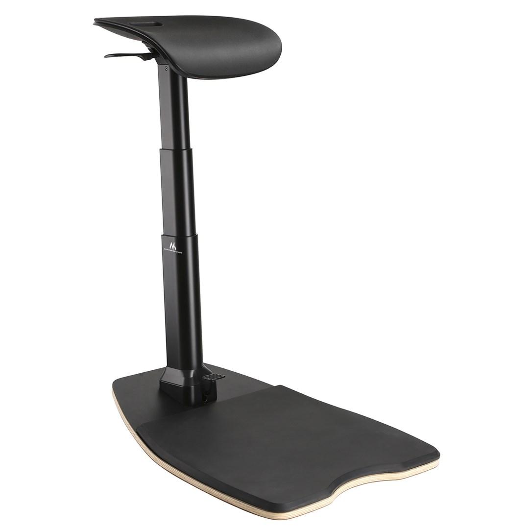 Ergonomisk ståstøttestol Maclean med vippefunktion og anti-træthedsmåtte, højdejusterbar 61,5-118 cm (MC-872) billede