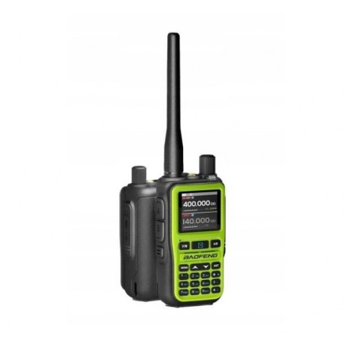 Walkie talkie BAOFENG UV-5R EU Mini USB-C Bluetooth VHF/UHF Aviation Band - grøn