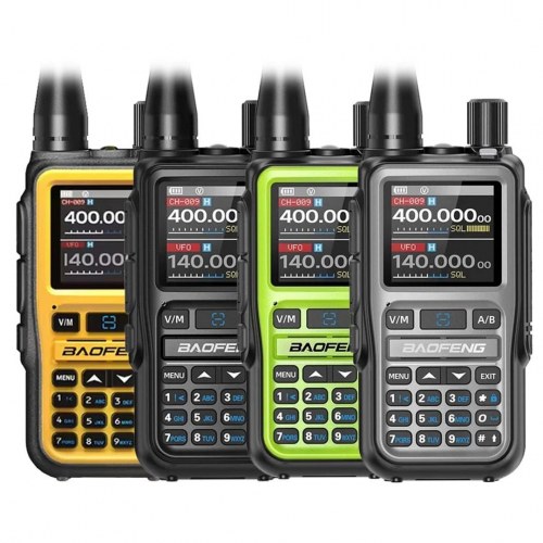 Walkie talkie BAOFENG UV-5R EU Mini USB-C Bluetooth VHF/UHF Aviation Band - grøn