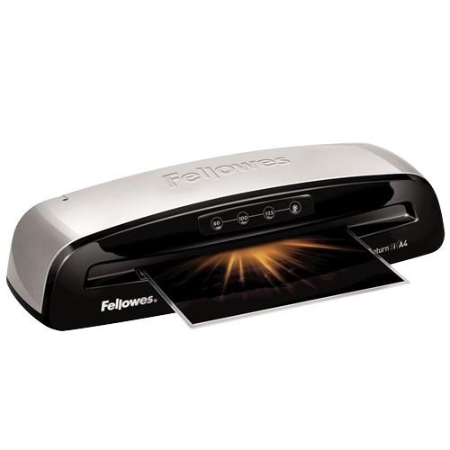 Lamineringsmaskine A4 - Fellowes Saturn 3i, sort/sølv