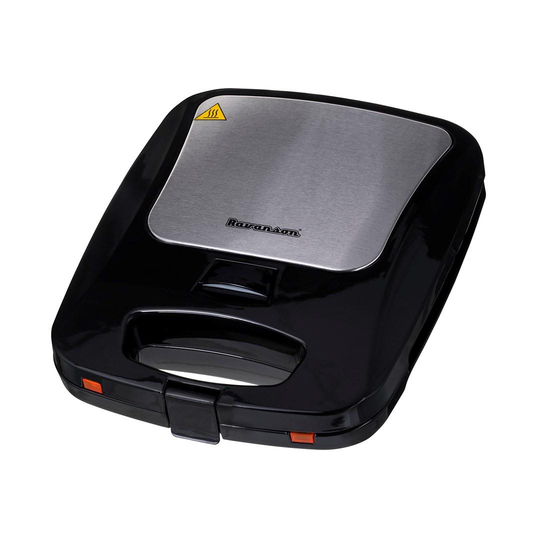 Toaster 3‑i‑1 Ravanson OP-7050 - sort/sølv, 1200 W billede