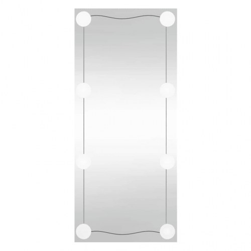 Vægspejl med LED-lys 40 × 80 cm - rektangulært glas