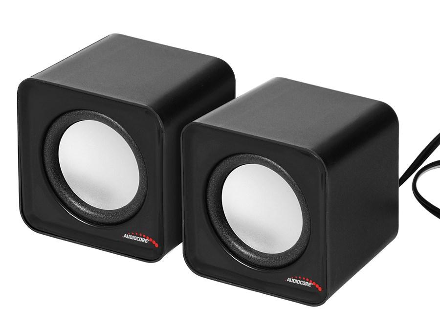 PC højtalere Audiocore AC870B 2.0, 3 W, kablede - sort/grå billede
