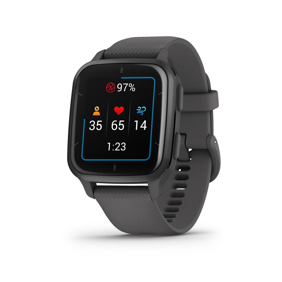 Sportsur Garmin Venu Sq 2 – 40 mm – mørkegrå/skifergrå