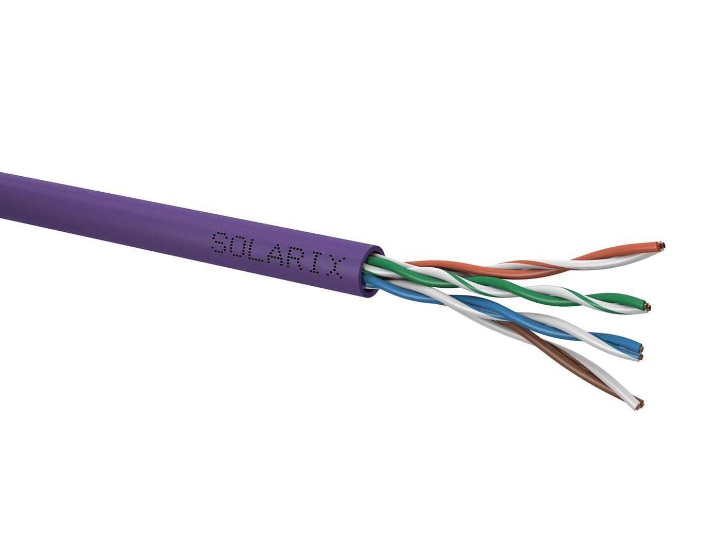 Netværkskabel SOLARIX Cat5e UTP LSOH – installationskabel 305 m billede