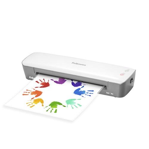Lamineringsmaskine A4 - Fellowes Ion, 80-125 mikron, inkl. 10 lommer