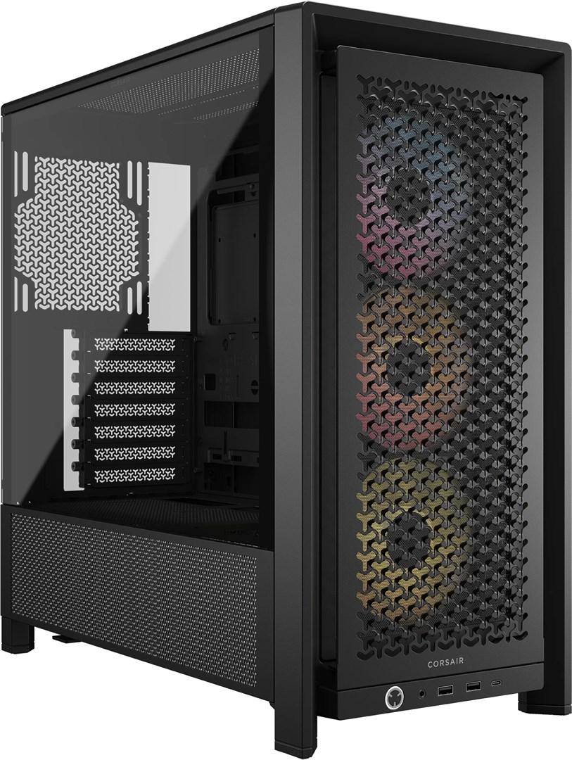 PC kabinet Corsair 4000D RS ARGB Midi Tower - sort