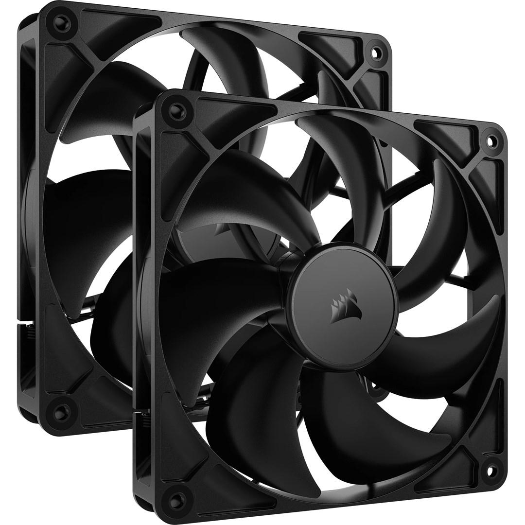 PC blæser 140 mm - Corsair RS140, sort, 2-pak, PWM