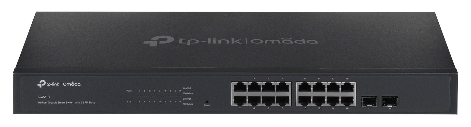 Netværksswitch TP-Link Omada 16-port Gigabit med 2 SFP