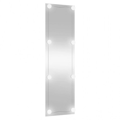 Vægspejl med LED-lys 30 × 100 cm - rektangulært glas