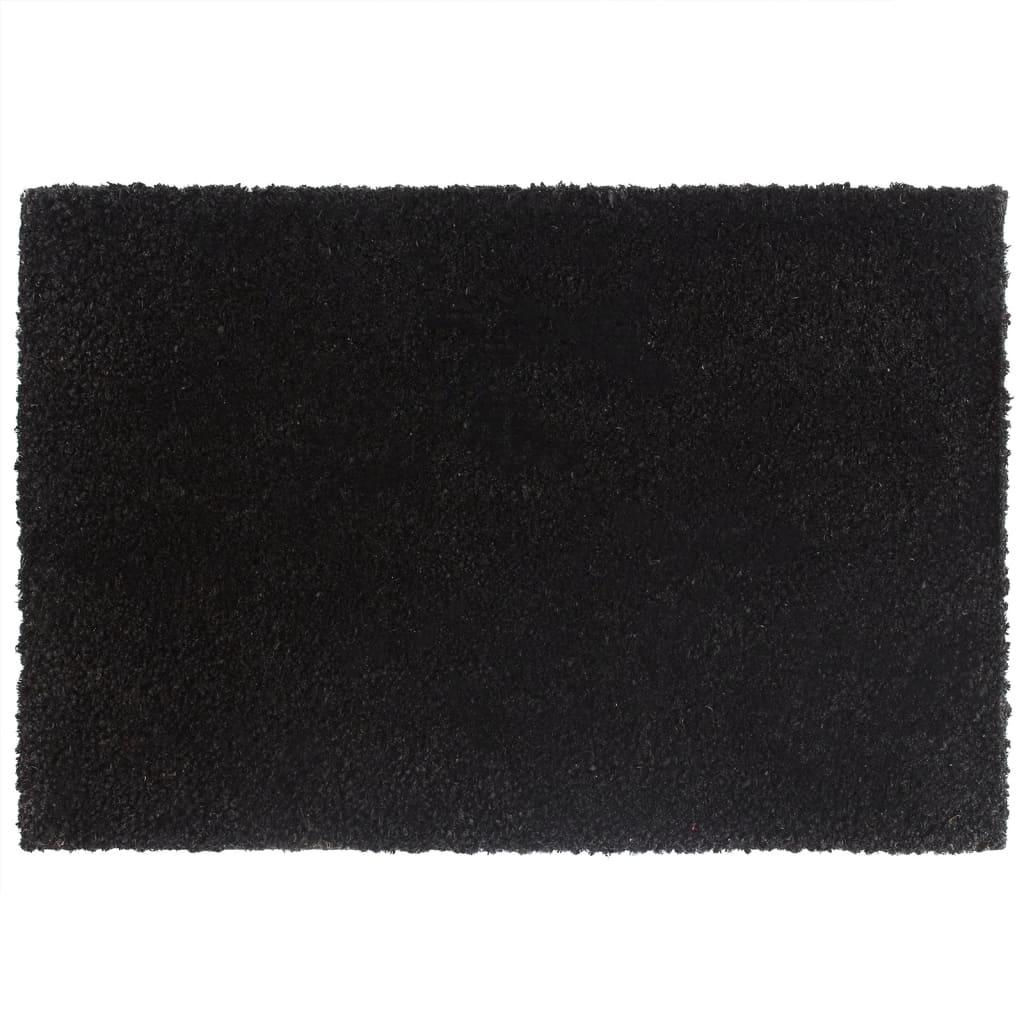 Dørmåtte 40x60 cm tuftet coir sort billede