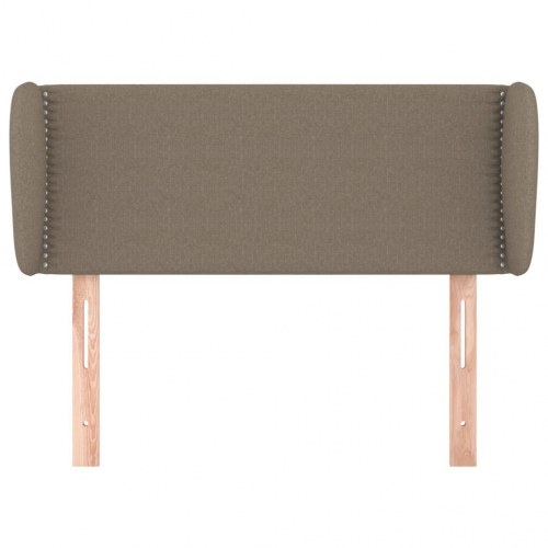 Sengegavl med kanter 83x23x78/88 cm stof gråbrun