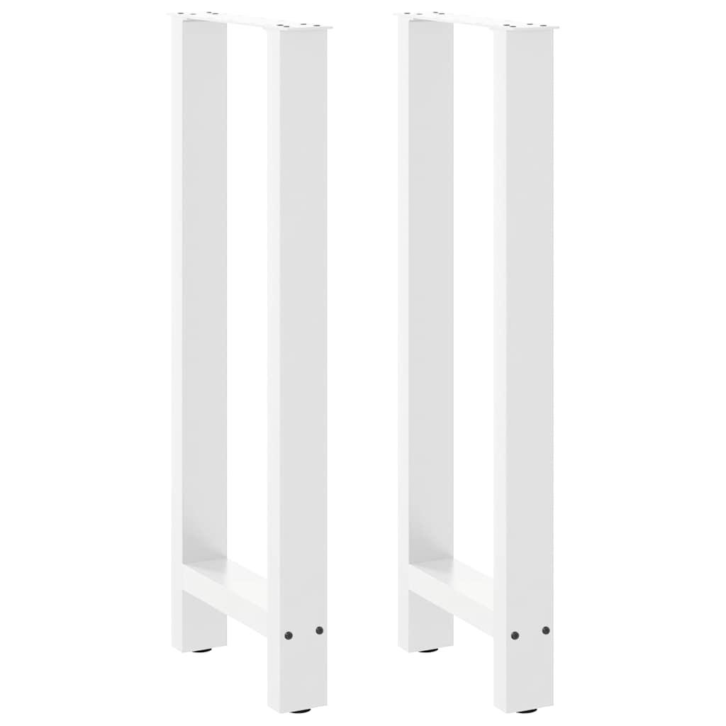 Barbordsben hvide 2 stk. 50x(100-101) cm stål billede