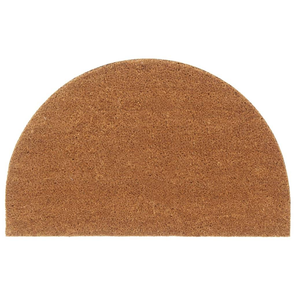Dørmåtte 50x80 cm halvrund tuftet coir naturfarvet billede