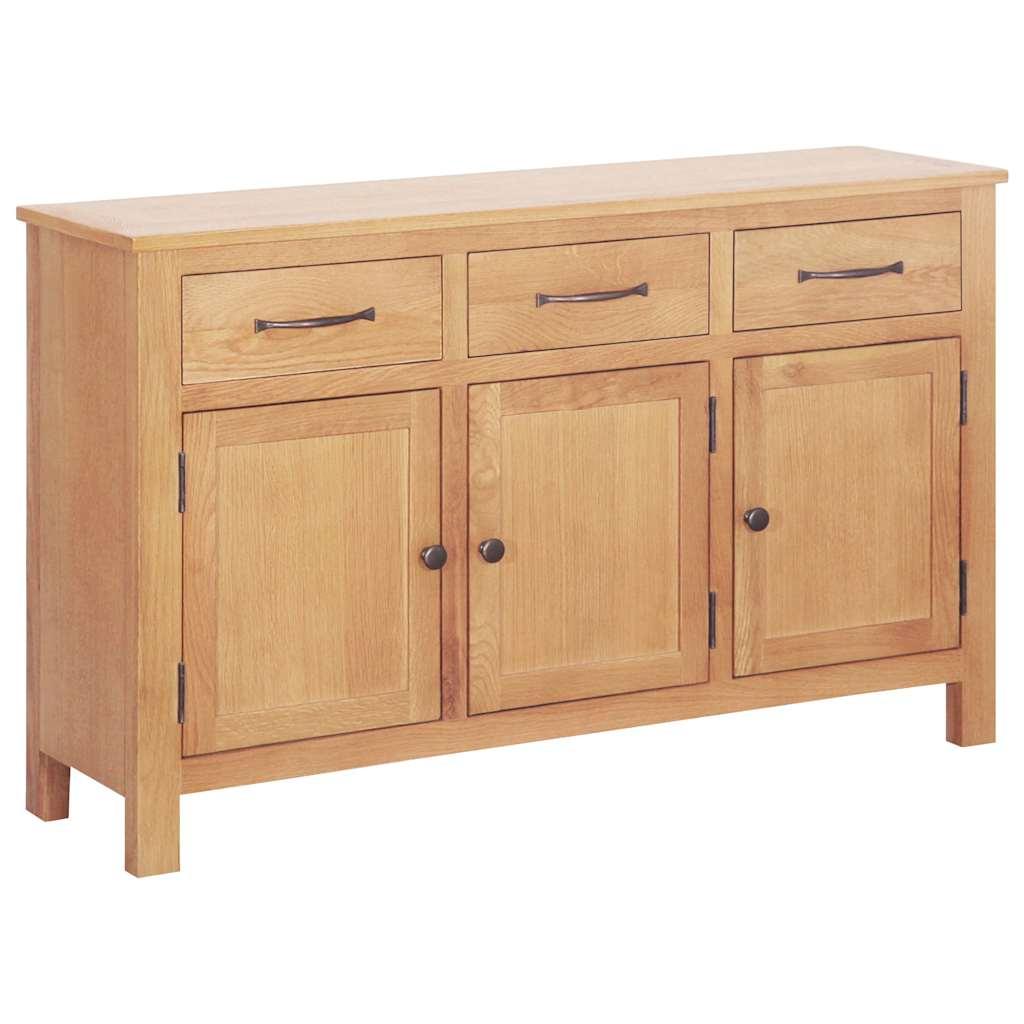 Sidebord Brun 112 x 33.5 x 70 cm Solid egetræ billede