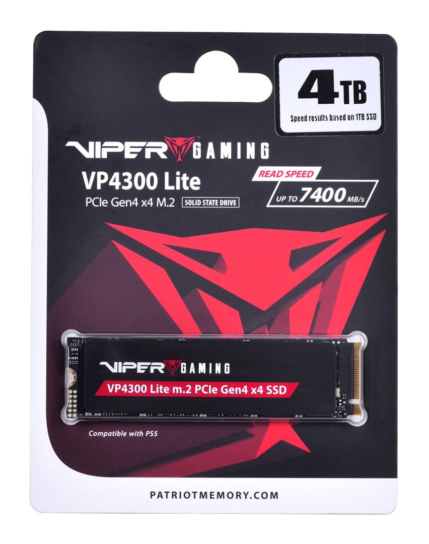 SSD M.2 NVMe 4 TB - Patriot Memory VP4300 Lite PCIe 4.0 x4 billede