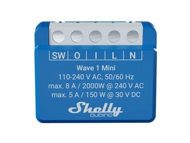 Smart switch Z‑Wave – Shelly Qubino Wave 1 Mini LR, blå billede