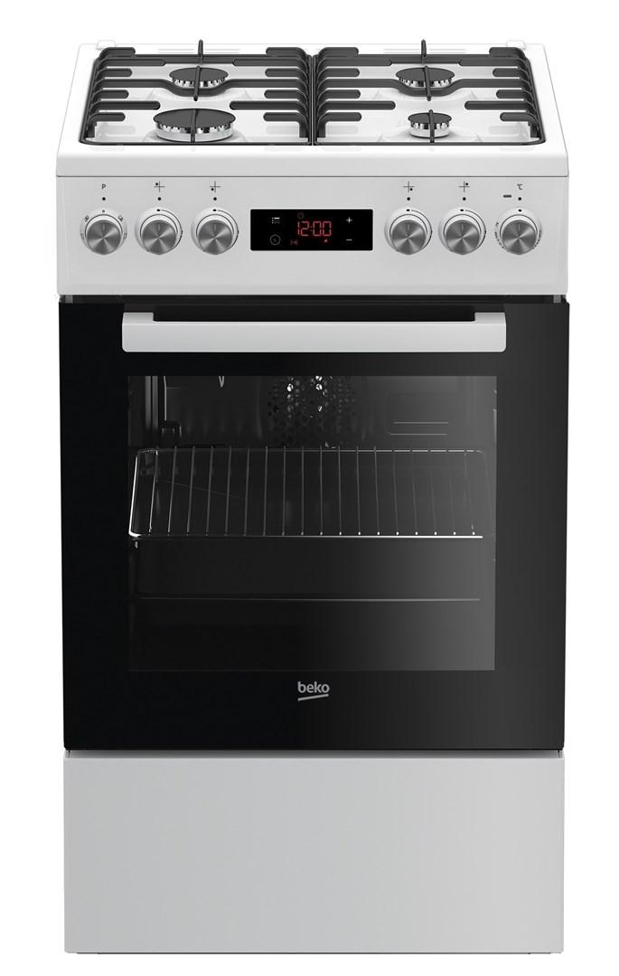 Gaskomfur Beko FSE52320DWD 50 cm - hvid, elektrisk ovn 55 l