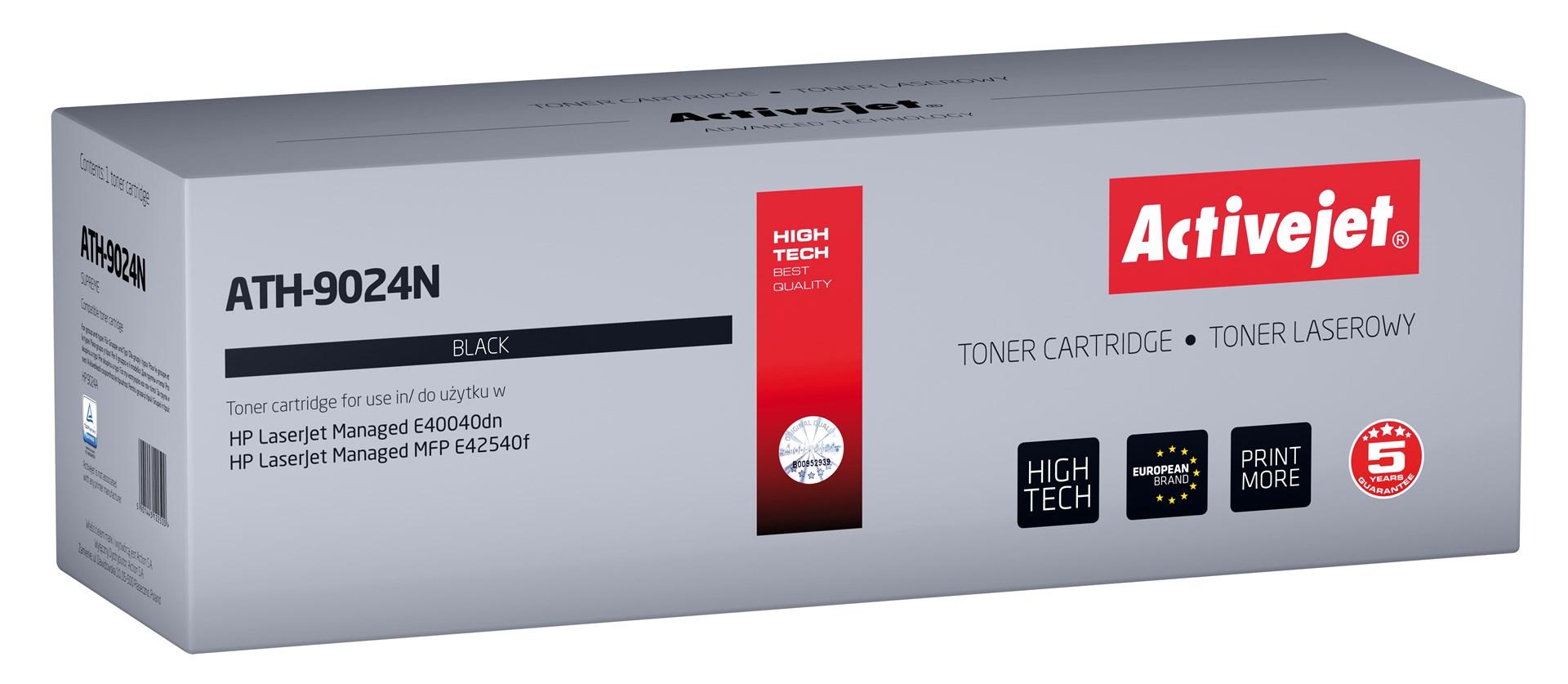 Toner til HP - Activejet ATH-9024N, sort, 11.500 sider (erstatning for HP W9024MC) billede