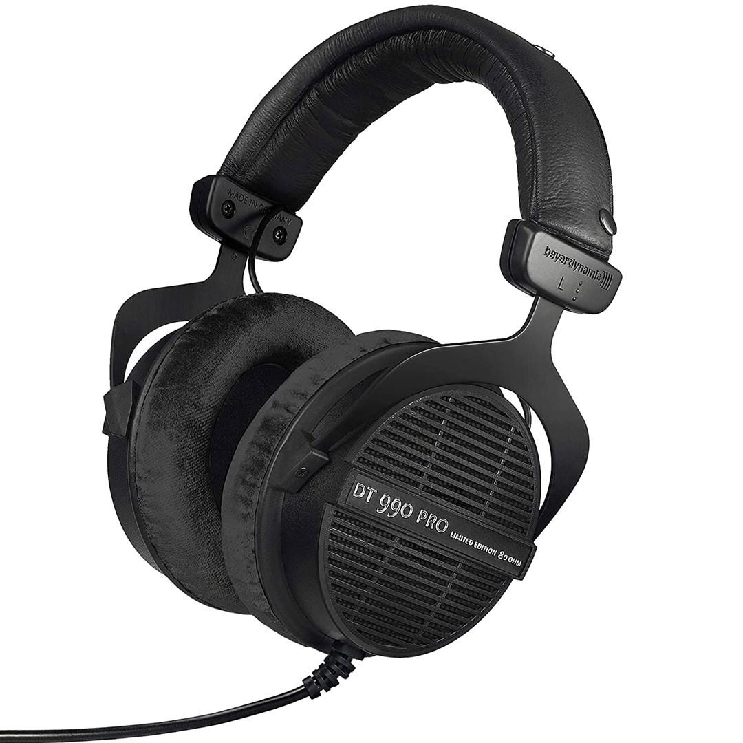 Høretelefoner over-ear Beyerdynamic DT 990 Pro 80 Ω Black Limited Edition - åbne studiehovedtelefoner billede