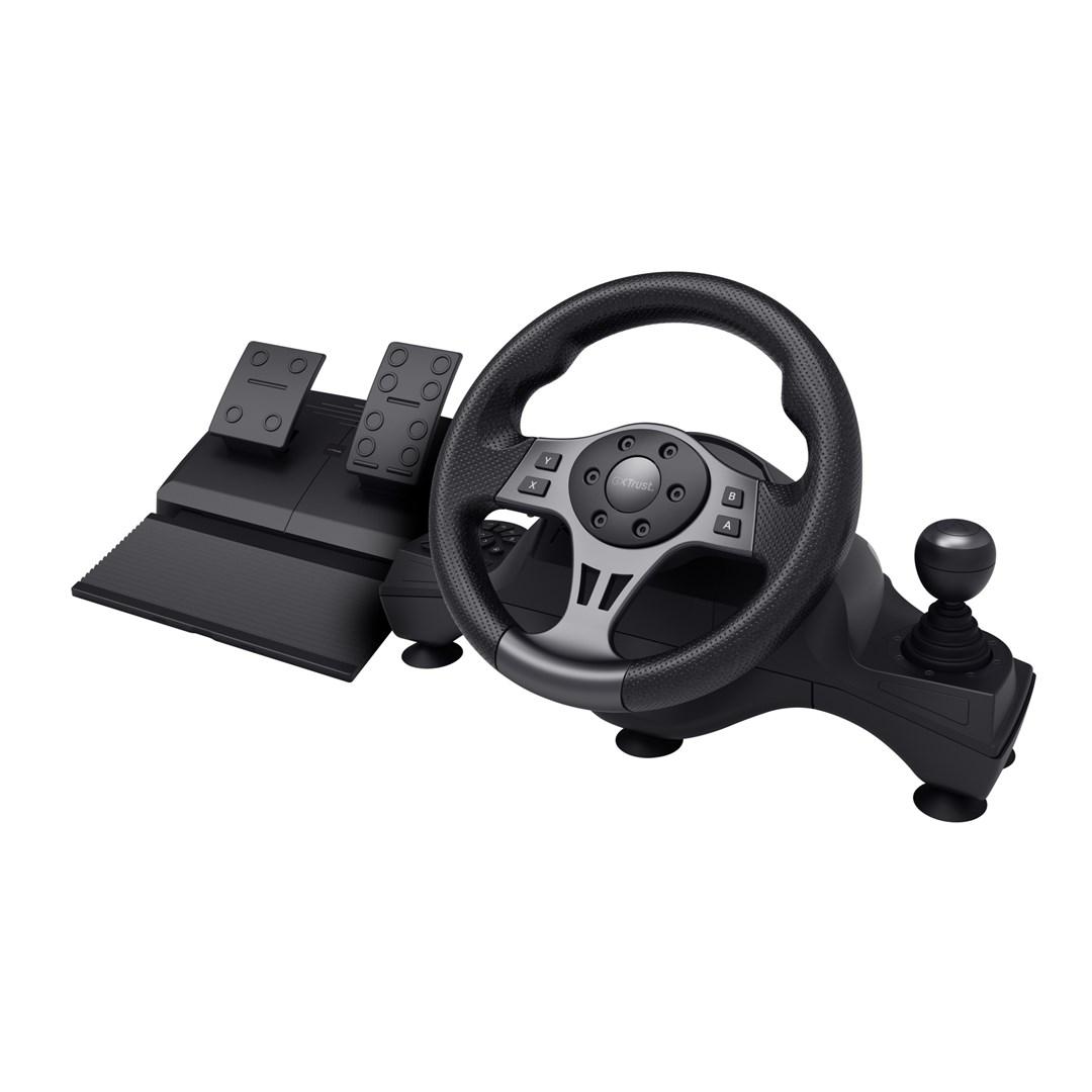 Racer rat og pedaler - Trust GXT 289 Movi, sort, USB (PC, Nintendo Switch, PS4, Xbox One/Series) billede
