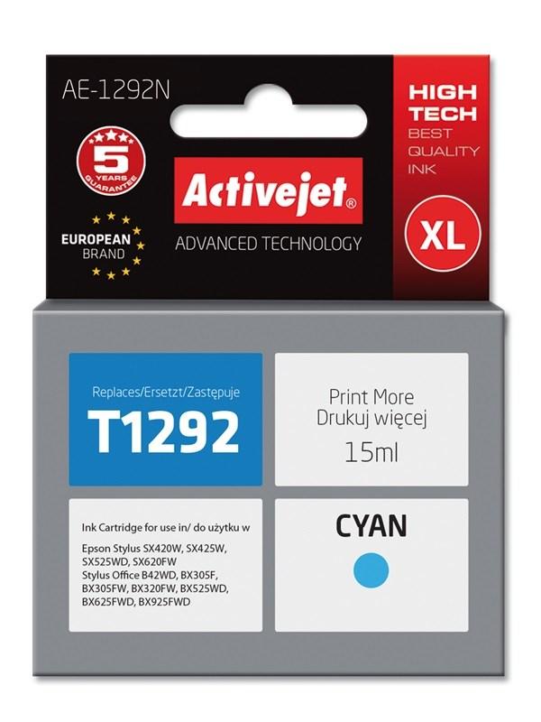 Blækpatron til Epson – Activejet AE-1292N T1292 XL, cyan, 15 ml billede