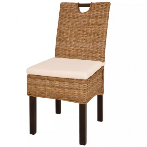 Spisebordsstole 6 stk. Kubu-rattan mangotræ