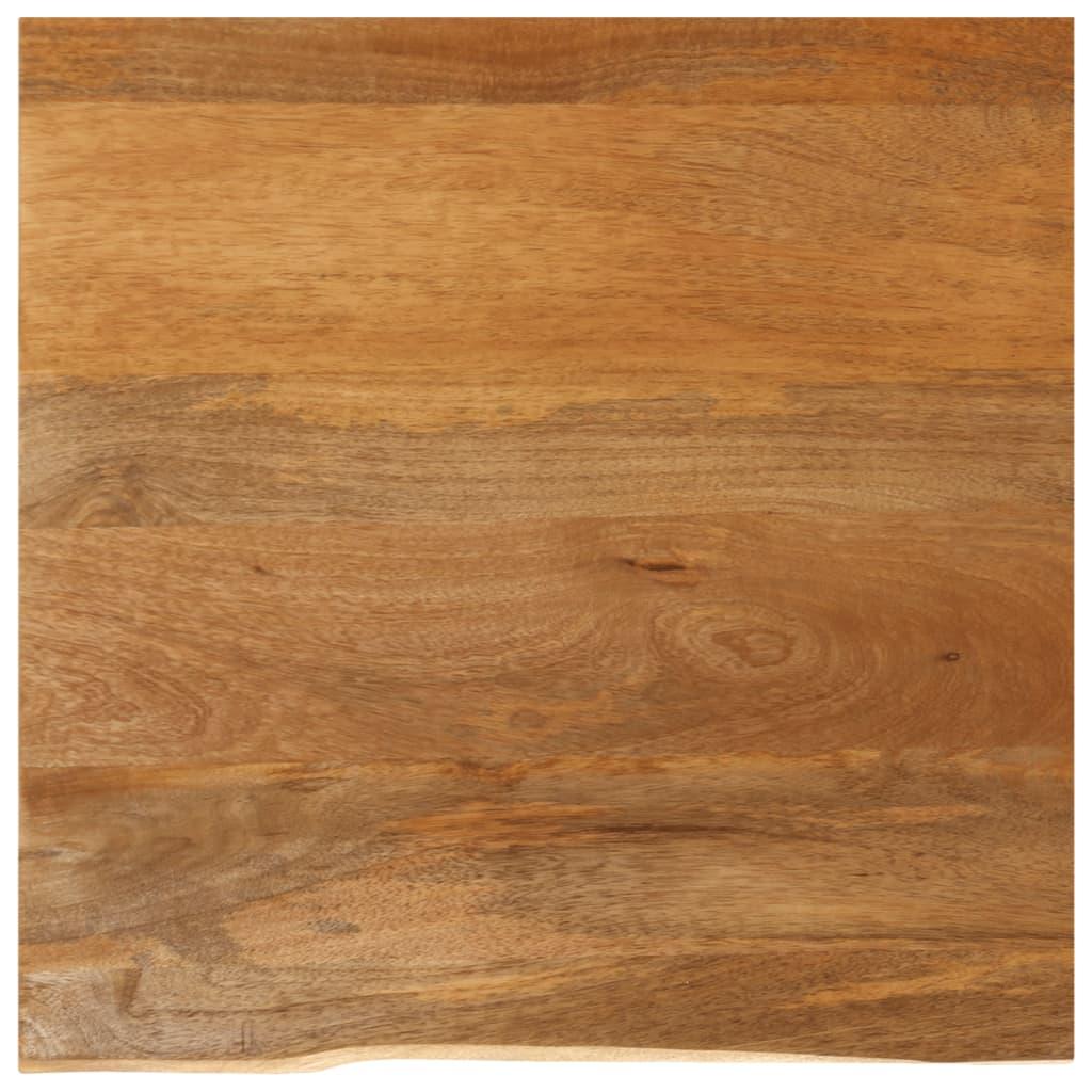 Bordplade 60x60x3,8 cm naturlig kant massivt mangotræ billede