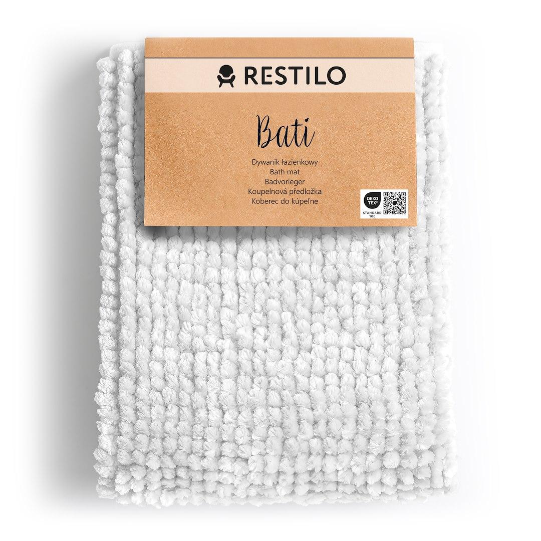 Bademåtte 70×120 cm hvid - Restilo Bati billede