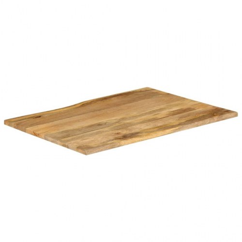 Bordplade 100x80x3,8 cm naturlig kant massivt mangotræ