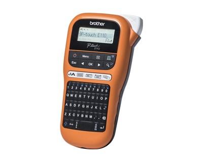 Etiketprinter Brother P-touch PT-E110VP (sort/orange)