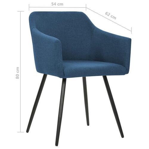 Spisebordsstole 4 stk. stof blå
