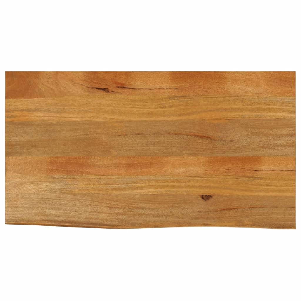 Bordplade 100x60x3,8 cm naturlig kant massivt mangotræ billede