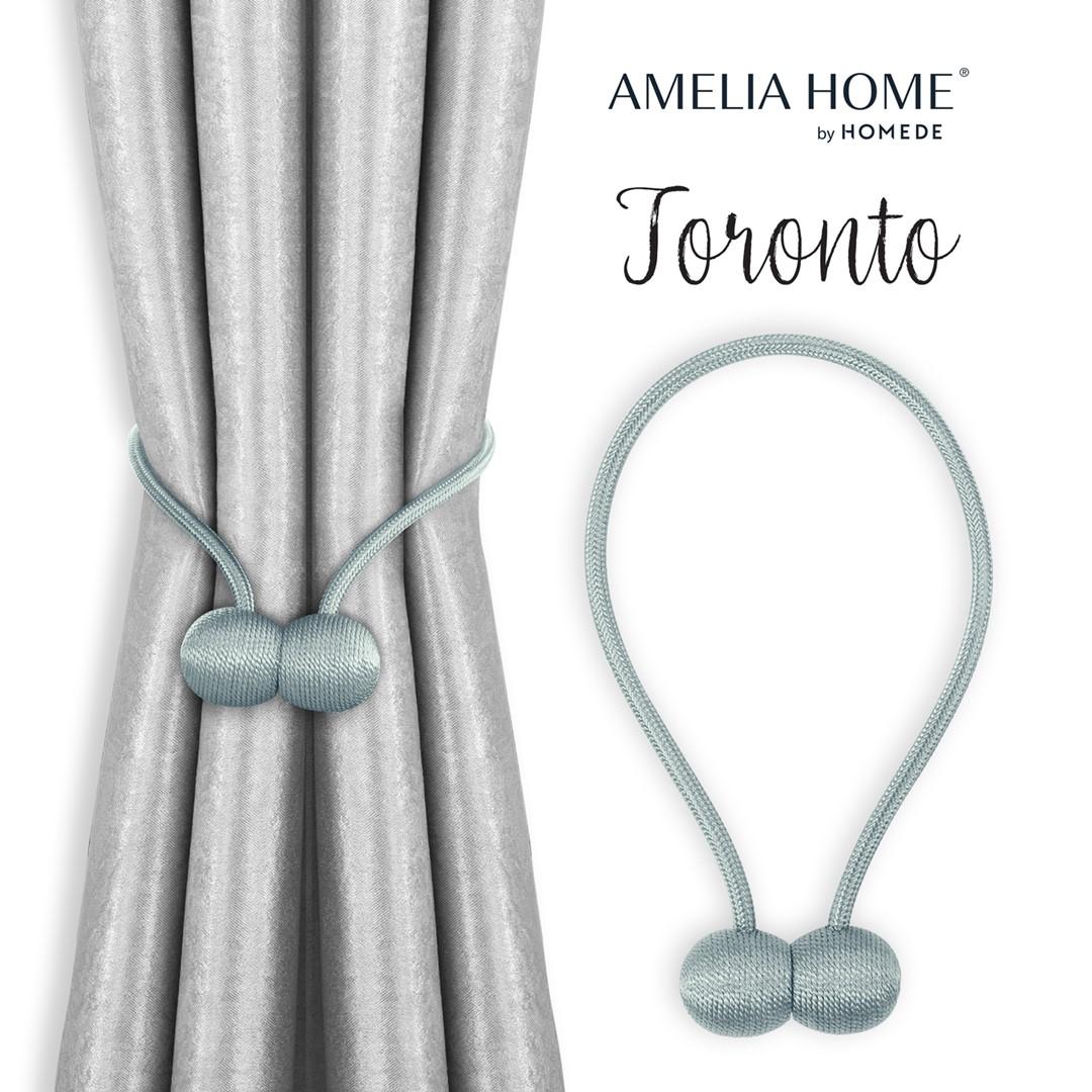 Gardinsamlere med magnet - Amelia Home Toronto, grå (sæt á 2) billede