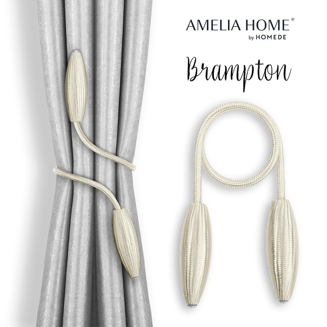 Gardinholdere Amelia Home Brampton - cremefarvet (sæt) billede