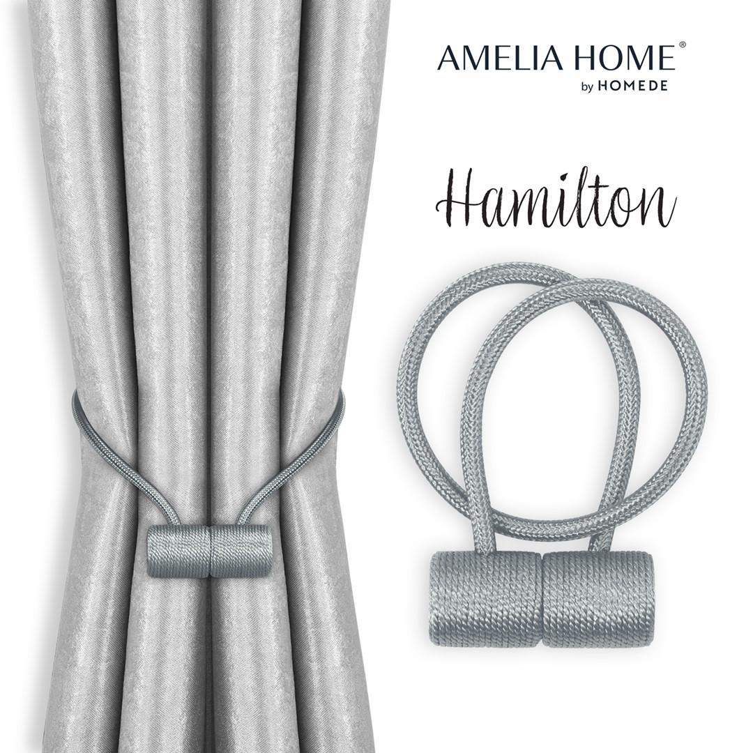 Gardinholdere med magnet - Amelia Home Hamilton, grafit (2 stk.) billede