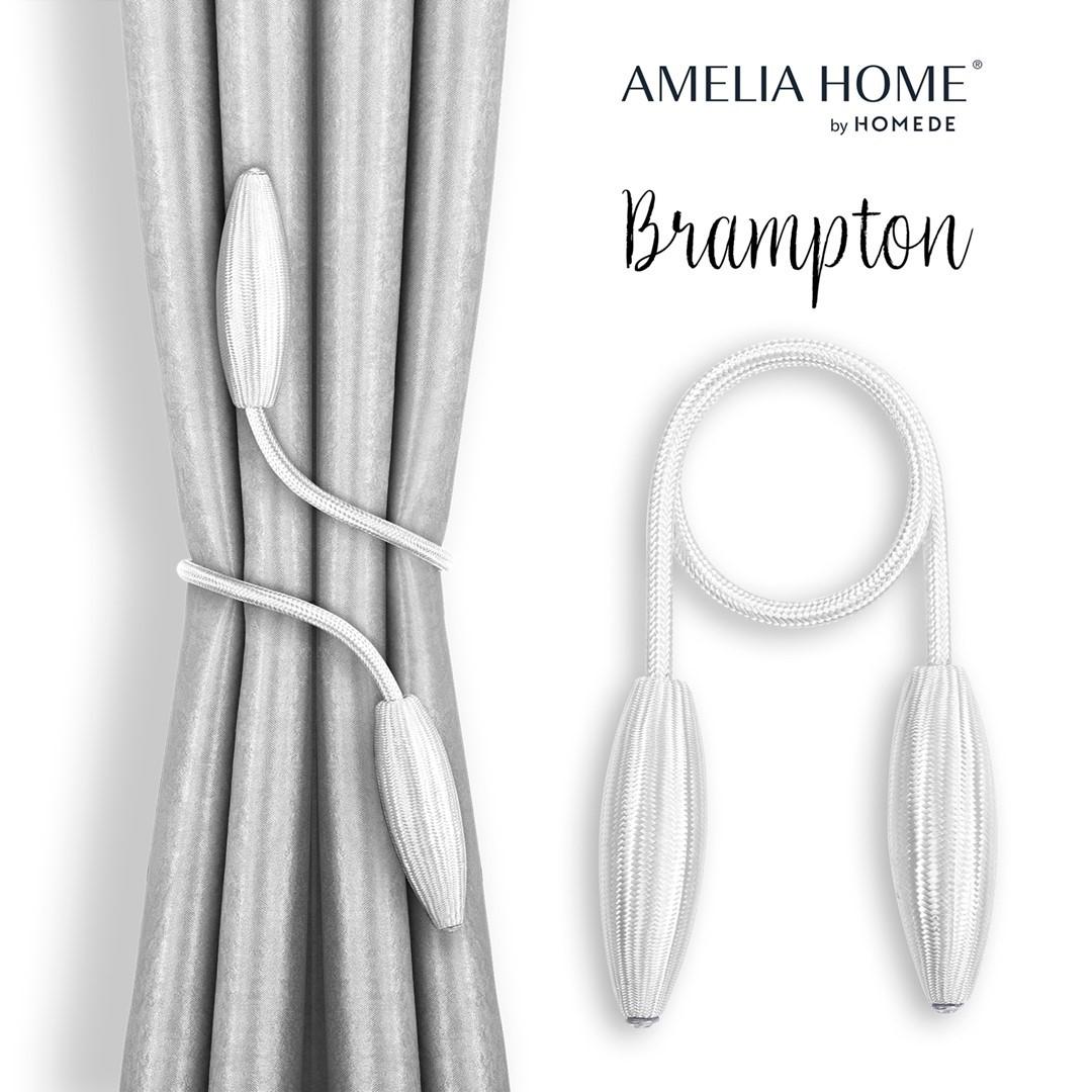 Gardinholdere med binding - Amelia Home Brampton, hvid (sæt) billede