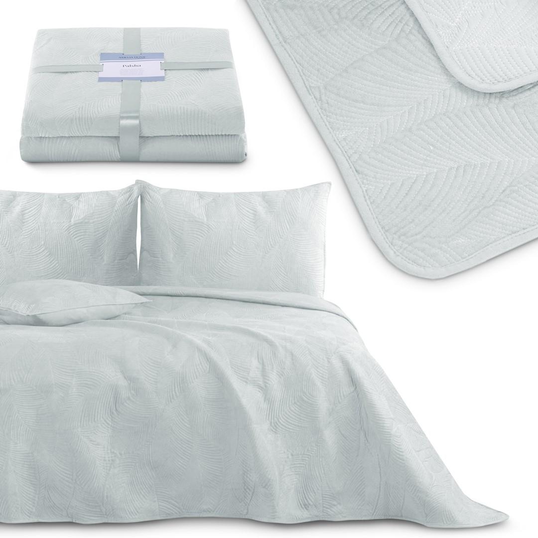 Sengetæppe gråt 260x280 - Amelia Home Palsha, fløjlspolyester billede