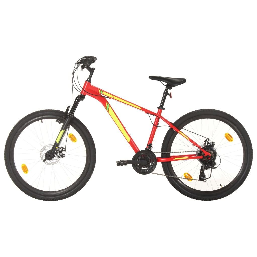 Mountainbike 21 gear 27,5 tommer hjul 38 cm rød