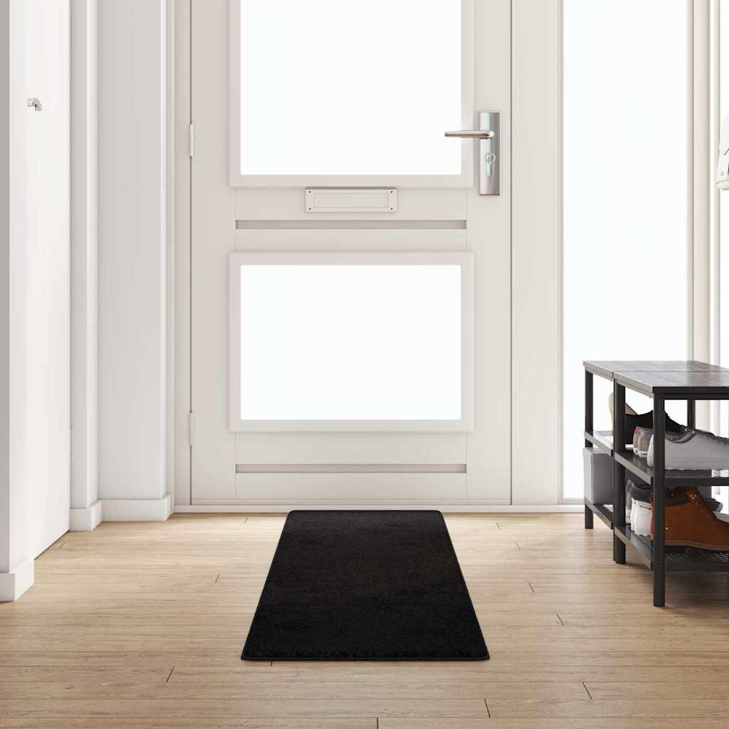 Tæppe Runner Sort 50 x 300 cm 100% Polypropylen Tuft billede