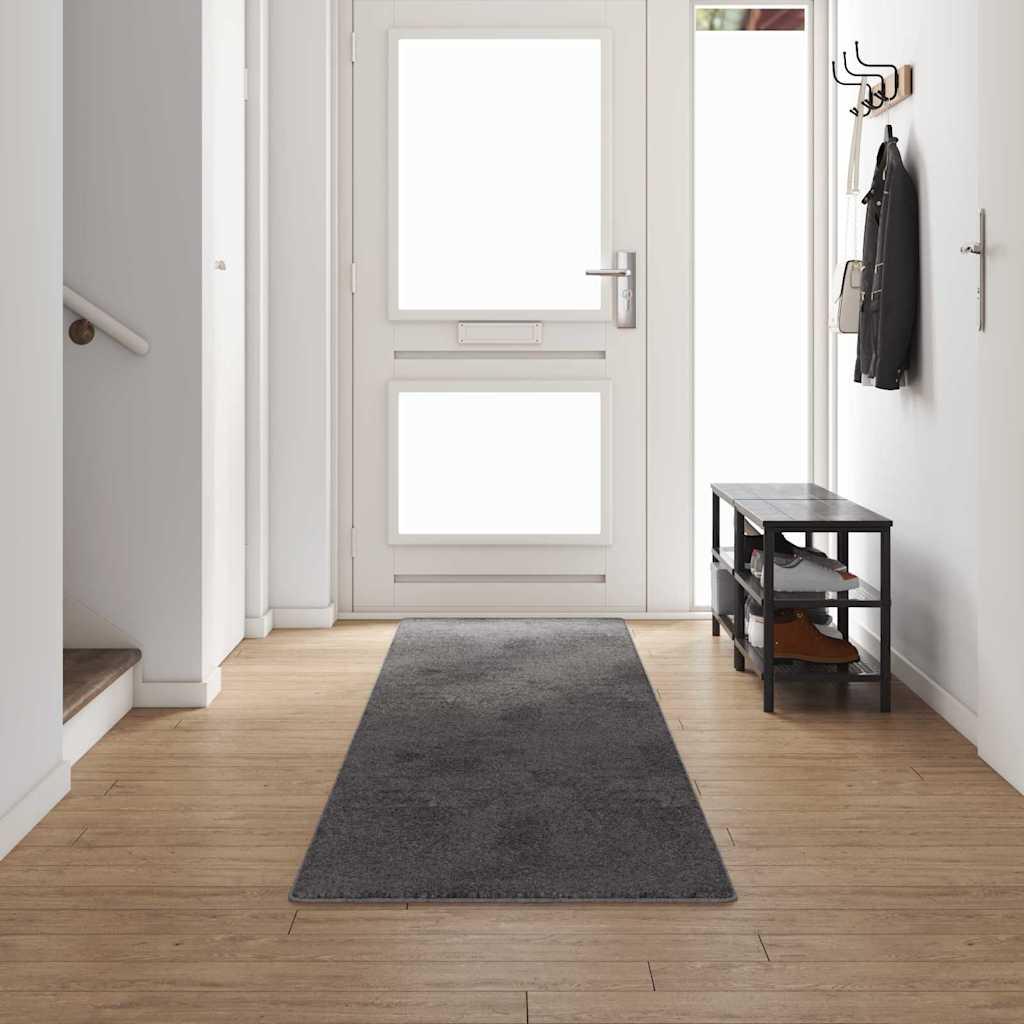 Tæppe Runner Grå 80 x 500 cm 100% Polypropylen Tuft billede